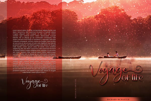 A book cover with two boats in the water